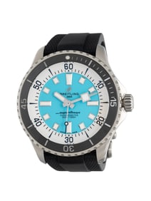 BREITLING, REF. A17376 STAINLESS STEEL 'SUPEROCEAN' CHRONOMETER DATE WATCH, BOX & PAPERS