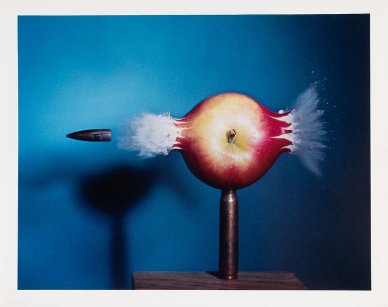 Harold Eugene Edgerton
(American, 1903–1990)
 Bullet through apple, 1964 (1 of 2)