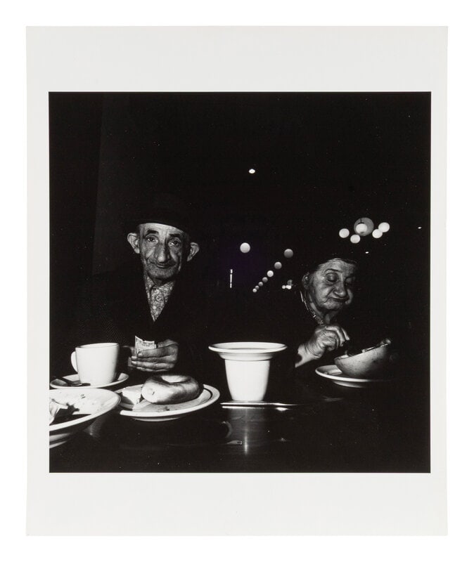 Bruce Davidson (American, b. 1933) Untitled (from Garden Cafeteria), 1973: Bruce Davidson (American, b. 1933) Untitled (from Garden Cafeteria), 1973 gelatin silver print signed in pencil, verso 12 5/8 x 12 5/8 inches. Property from the Museum of Fine Arts,