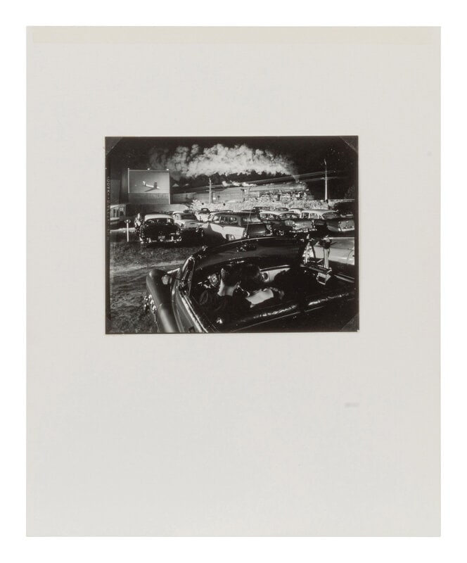 O. Winston Link (American, 1914–2001) Hot Shot east Bound, Iaeger Drive In, Iaeger, West Virgi: O. Winston Link (American, 1914–2001) Hot Shot east Bound, Iaeger Drive In, Iaeger, West Virginia, 1956 gelatin silver print signed in ink and bearing copyright stamp, verso 3 3/4 x 4 5/8 inches