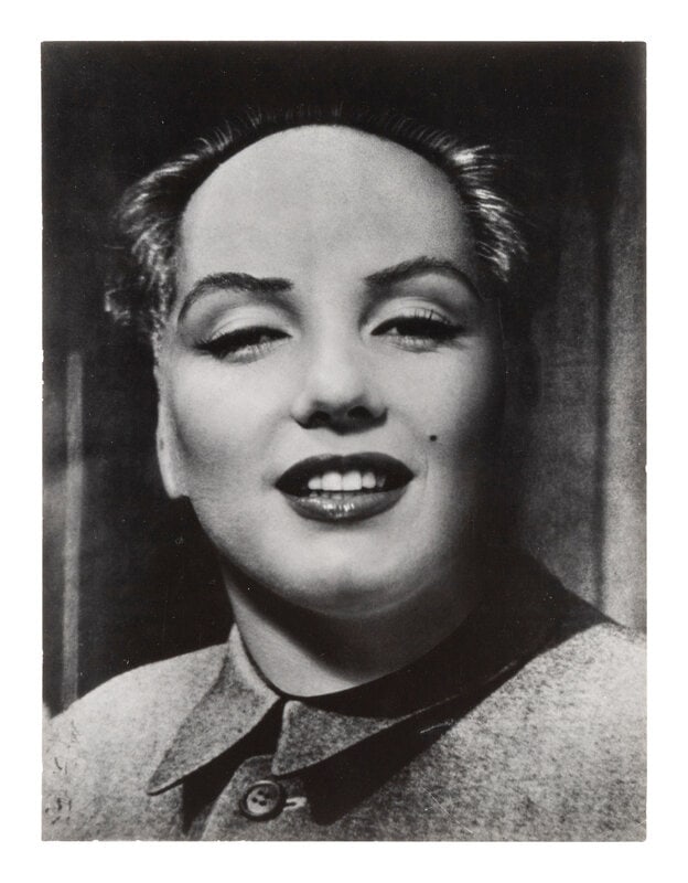 Philippe Halsman (American/Latvian, 1906-1979) Mao/Marilyn: Philippe Halsman (American/Latvian, 1906-1979) Mao/Marilyn gelatin silver print stamped, titled, and signed in pencil, verso 13 7/16 x 10 1/8 inches. Property from the Collection of Fritz Voe