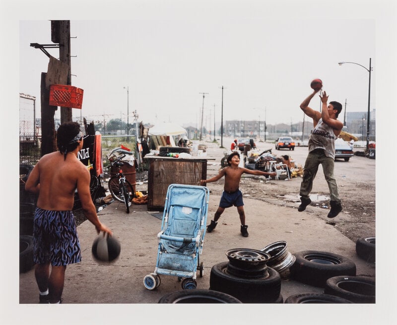 Paul D'Amato (American, b.1956) Jumpshot, Chicago, 1993; printed 2006: Paul D'Amato (American, b.1956) Jumpshot, Chicago, 1993; printed 2006 archival inkjet photograph signed, titled, bearing negative date, and numbered 1/10 in pencil 31 3/4 x 40 inches.