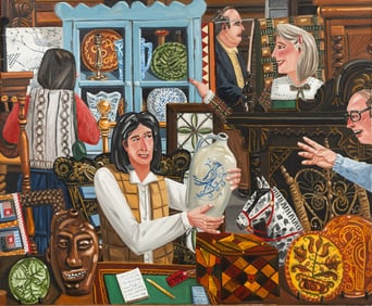 David Bates (American, b. 1952) The Traders, 1984