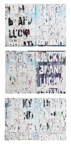 Mark Bradford, American, b. 1961, Untitled (a set of 3 works), 2007