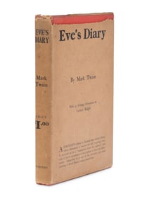 CLEMENS, Samuel L. ("Mark Twain") (1835-1910). Eve's Diary, Translated from the Original MS. London