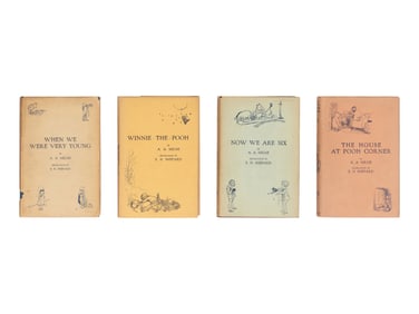 MILNE, A.A. (1882-1956). When We Were Very Young. 1924. -- Winnie-the-Pooh. 1926. -- Now We are Six.