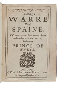 BACON, Francis, Sir (1561-1626). Certaine Miscellany Works. London: John Haviland for Humphrey