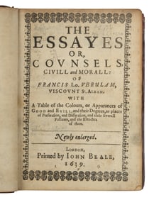 BACON, Francis, Sir (1561-1626). A group of 4 works, comprising: