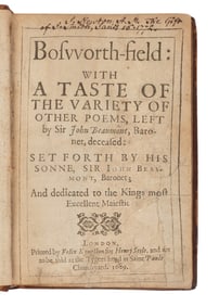 BEAUMONT, John, Sir (1582-1627). Bosworth Field: With a Taste of Variety of Other Poems Left by Sir