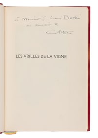 COLETTE, Sidonie-Gabrielle Colette, known as (1873-1954). Les Vrilles de la Vigne. Paris: Editions