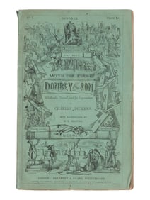 DICKENS, Charles (1812-1870). A group of 5 FIRST EDITIONS, IN ORIGINAL MONTHLY PARTS, comprising: