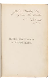 DODGSON, Charles Lutwidge ("Lewis Carroll") (1832-1898). Alice’s Adventures in Wonderland.