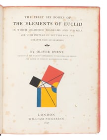 [EUCLID]. BYRNE, Oliver (1810-1880). The First Six Books of the Elements of Euclid. London: [Printed