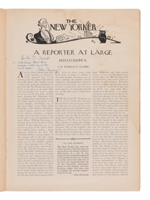 HERSEY, John (1914-1993). "Hiroshima." In: The New Yorker. 31 August 1946.