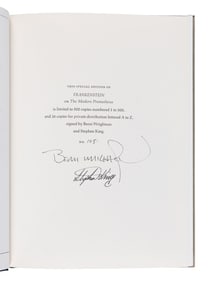 [KING, Stephen (b. 1947), introduction]. -- SHELLEY, Mary Wollstonecraft (1797-1851). Frankenstein.