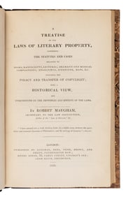 MAUGHAM, Robert (1788-1862). A Treatise on the Laws of Literary Property...including the Piracy and