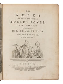 [SCIENCE & TECHNOLOGY]. BOYLE, Robert (1621-1691). The Works of the Honourable Robert Boyle...