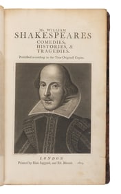 SHAKESPEARE, William (1564-1616). Comedies, Histories, & Tragedies. [London: E. & J. Wright,
