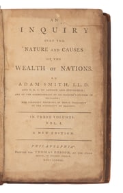 SMITH, Adam (1723-1790). An Inquiry into the Nature and Causes of the Wealth of Nations.