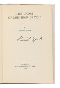 SPARK, Muriel (1918-2006). The Prime of Miss Jean Brodie. London: Macmillan & Co., 1961.