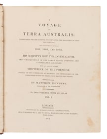 [TRAVEL & EXPLORATION]. FLINDERS, Matthew (1774-1814). A Voyage to Terra Australis, undertaken for
