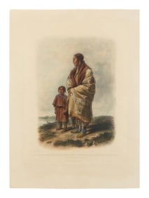 BODMER, Karl (1809-1893) Dacota Woman and Assiniboin Girl (Tab. 9).