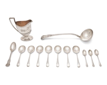 An Assorted Group of Sterling Silver Bearing Monograms for John Jacob Astor IV (1864-1912) and