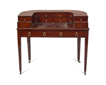 A George III Inlaid Mahogany Carlton House Desk