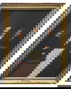 American School 19th Century, A Portrait of Carroll Spence (1818-1896), United States Minister to: American School 19th Century, A Portrait of Carroll Spence (1818-1896), United States Minister to Turkey with a typed biographical note for Carroll Spence on verso, pastel and paint on artist board,