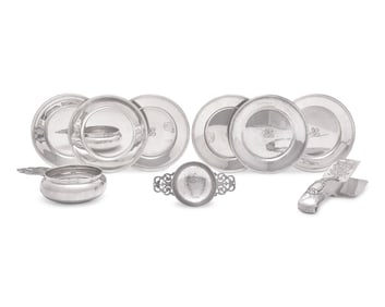 A Group of Nine Assorted Sterling Silver Tablewares