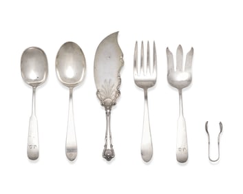 A Group of Six Sterling Silver Pieces of Flatware