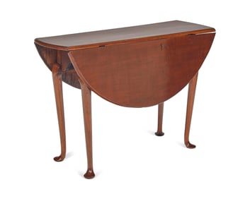 A Queen Anne Cherrywood Drop-Leaf Table