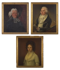 Attributed to Christian Gullager (1759-1826) and John Johnston (1753-1818), Three Family Portraits: