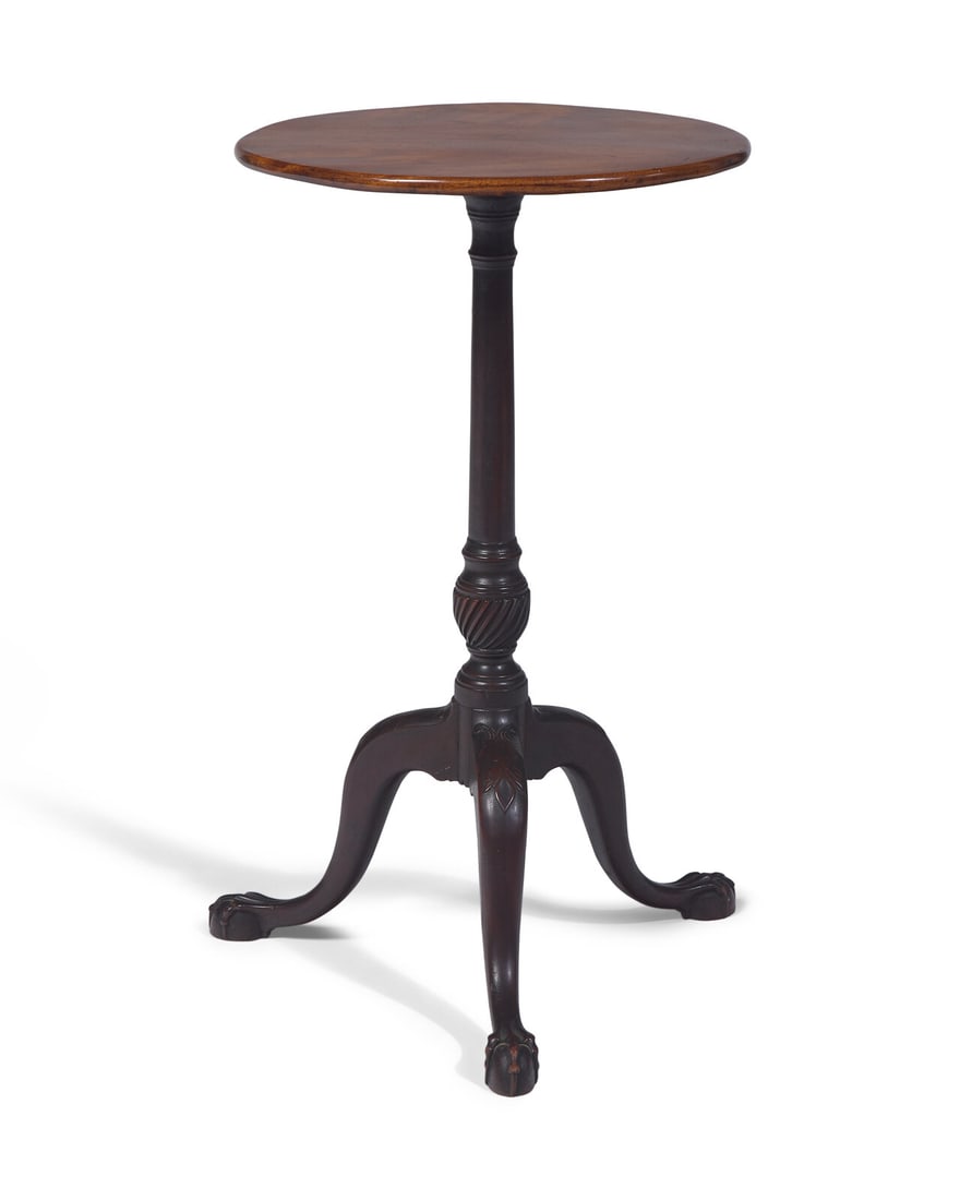 A Rare Chippendale Carved Mahogany Candlestand (1 of 4)