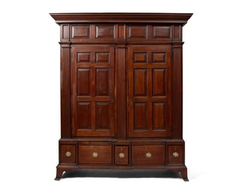 A Federal Inlaid Walnut Schrank