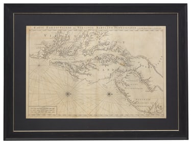 A Map: Carte Particuliere de Virginie, Maryland, Pennsilvanie, La Nouvelle Jarsey. Orient et