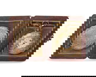 A Historic 18 Karat Tricolor Gold Open Face Jacquemart Automaton Quarter Repeater Pocket Watch