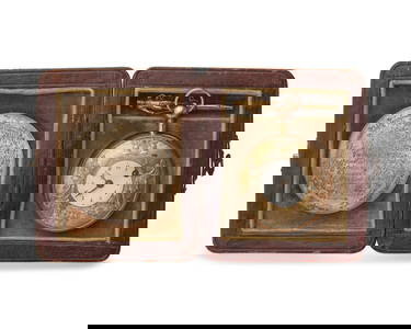 A Historic 18 Karat Tricolor Gold Open Face Jacquemart Automaton Quarter Repeater Pocket Watch