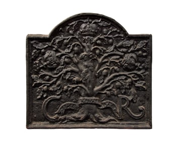 A Charles II Cast-Iron Fireback