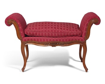 A George III Mahogany Window Bench in the French Taste