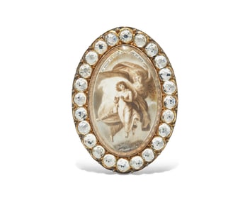 A Georgian Gold Mourning Brooch