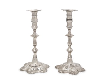 A Pair of Irish George III Sterling Silver Candlesticks