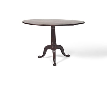 A Fine Chippendale Carved Mahogany Tilt-Top Breakfast Table