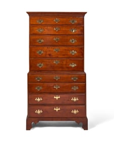 A Chippendale Cherry Chest-on-Chest