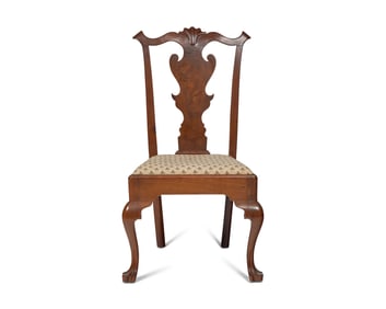 A Chippendale Carved Walnut Side Chair