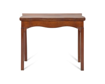 A Chippendale Serpentine Carved Mahogany Card Table