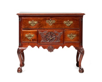 A Chippendale Carved Walnut Dressing Table