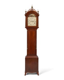 A Federal Mahogany Tall Case Clock