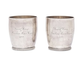 A Pair of Federal Coin Silver Julep Cups