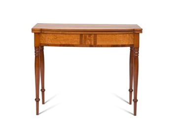 A Federal Inlaid Mahogany Card Table